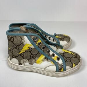 Gucci Kids Hi Top Tennis Shoes Size 28